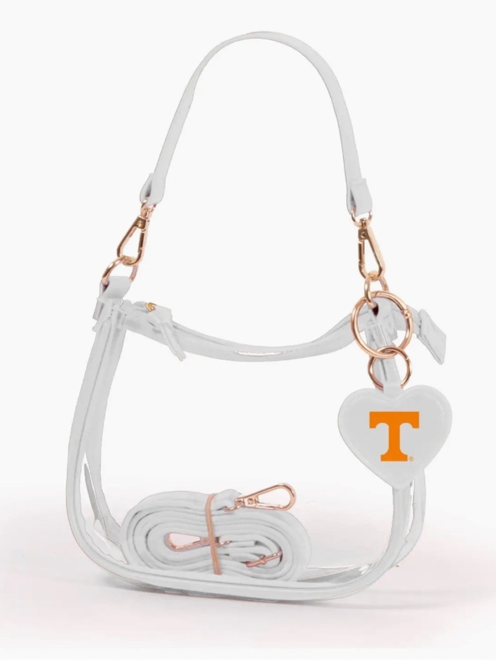 Tennessee Volunteers Clear Clara Purse with Heart Charm